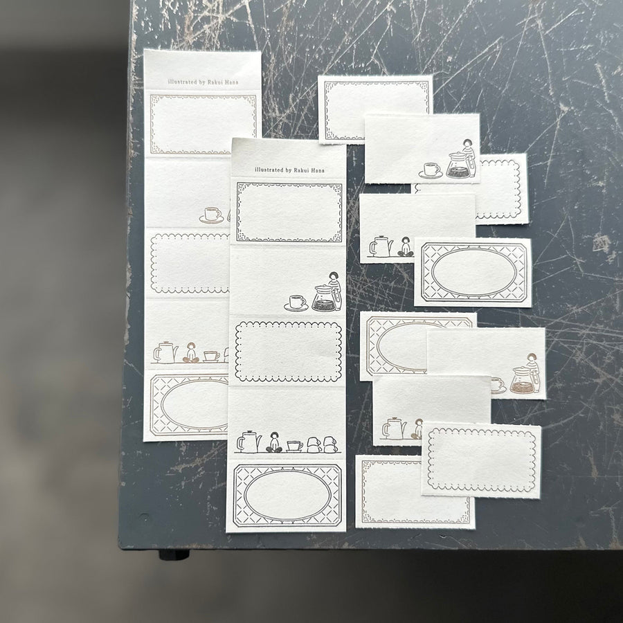 Oeda letterpress x Rakui Hana- Cute Things from Japan label book