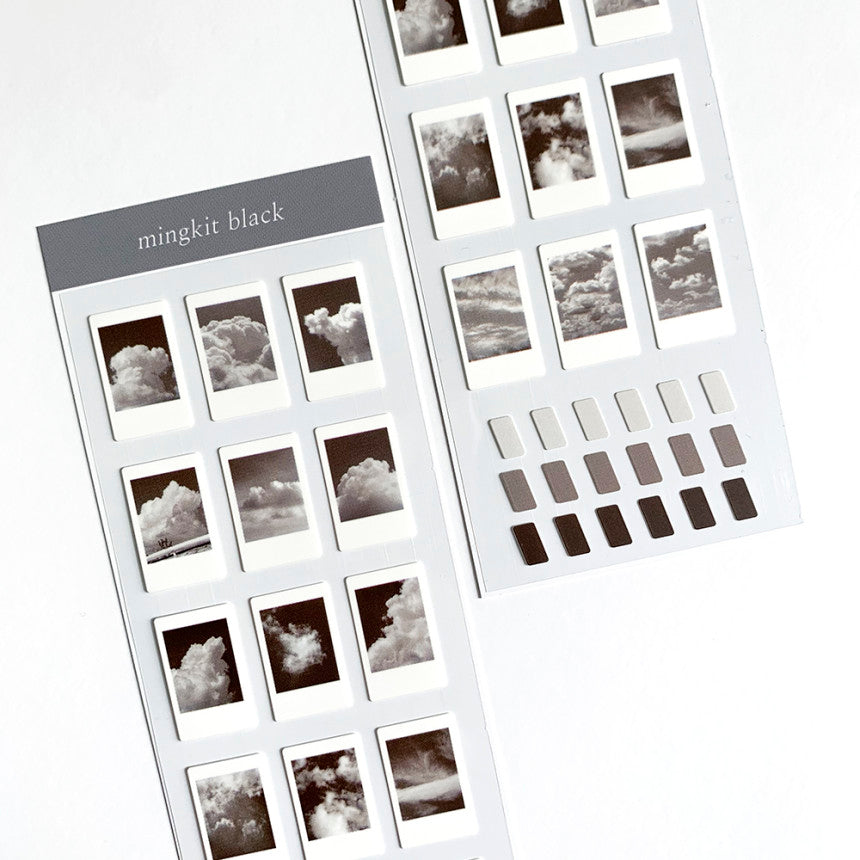 Mingkit mini Polaroid Stickers - Black