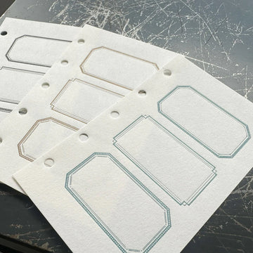 Oeda letterpress - M5 LETTERPRESS REFILL 3 frame card【Black/Bronze/Pale blue】