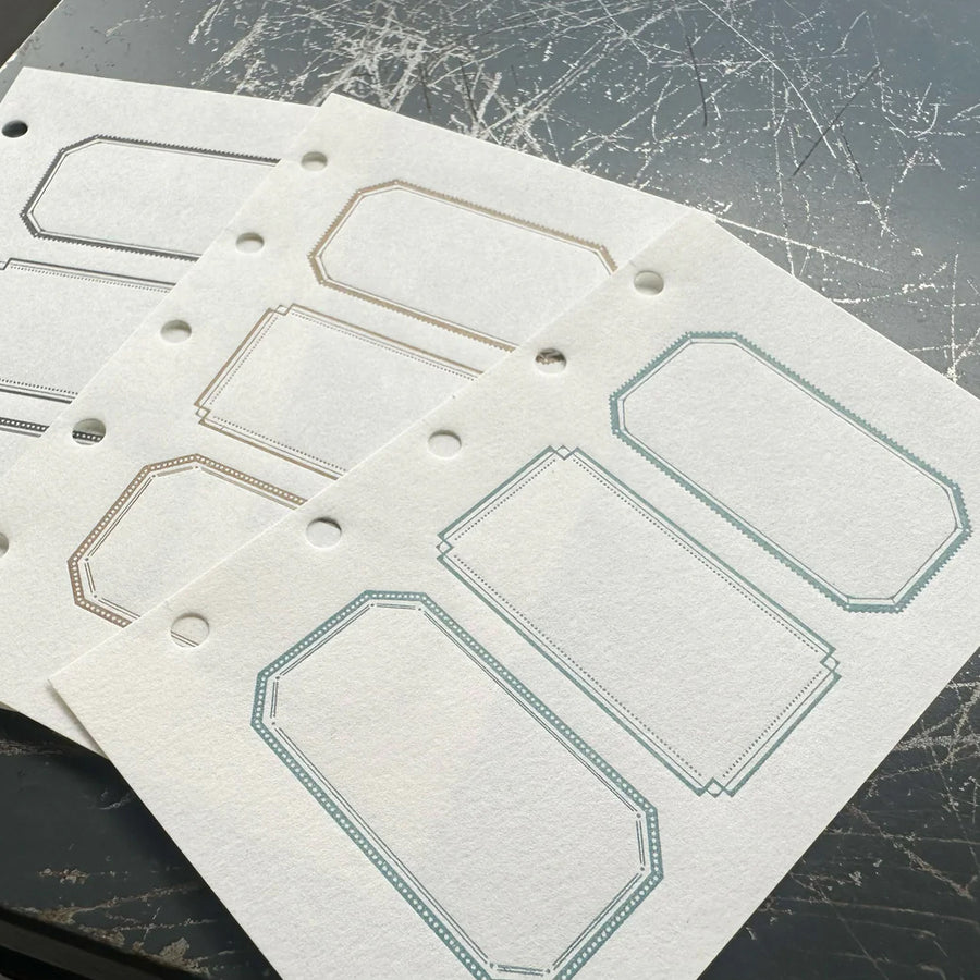 Oeda letterpress - M5 LETTERPRESS REFILL 3 frame card【Black/Bronze/Pale blue】