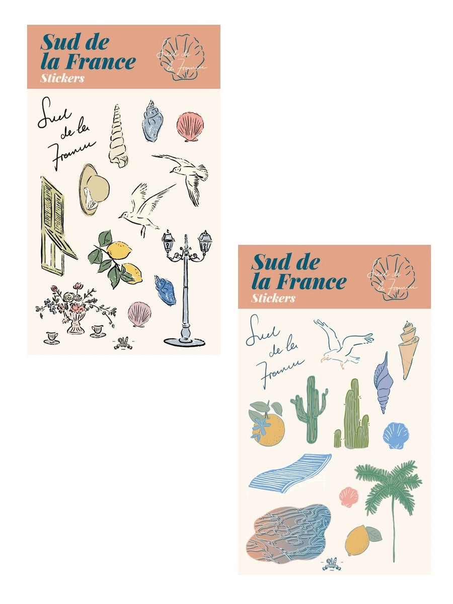 Square studio Southern France series transfer sticker