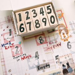 Molinta Rubber number Stamp set