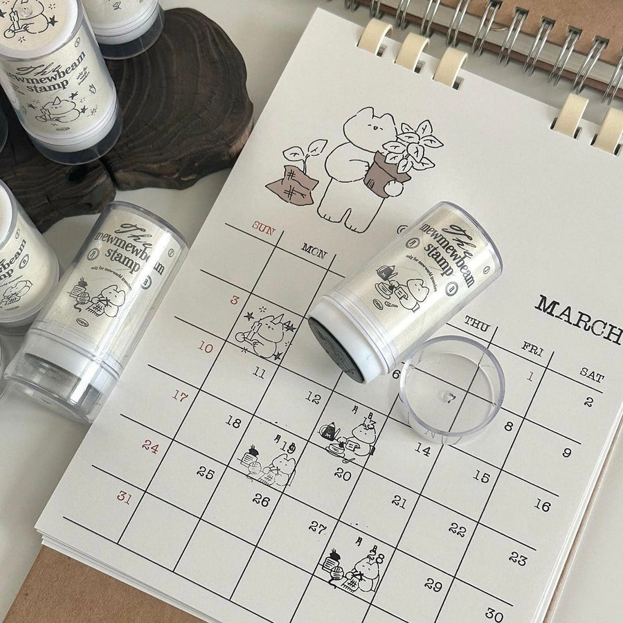 mewmewbeam vintage selfinking stamp