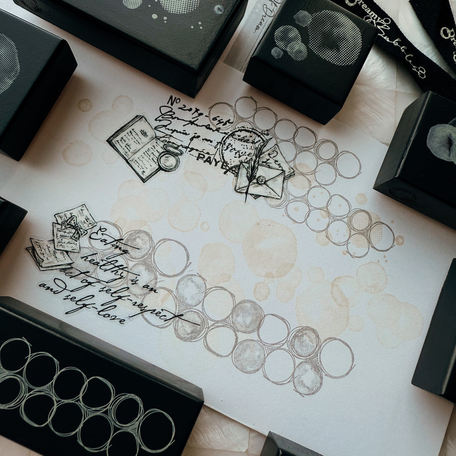 Journal pages rubber stamps - Dreamy bubble