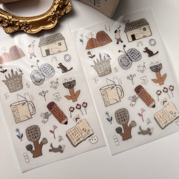 Misshoegg Bopomofo Village print on stickers (2/sheet)
