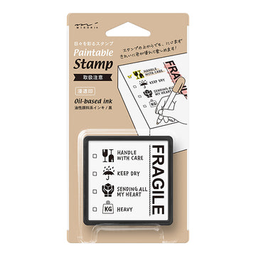 Midori Paintable Stamp - Handle With Care