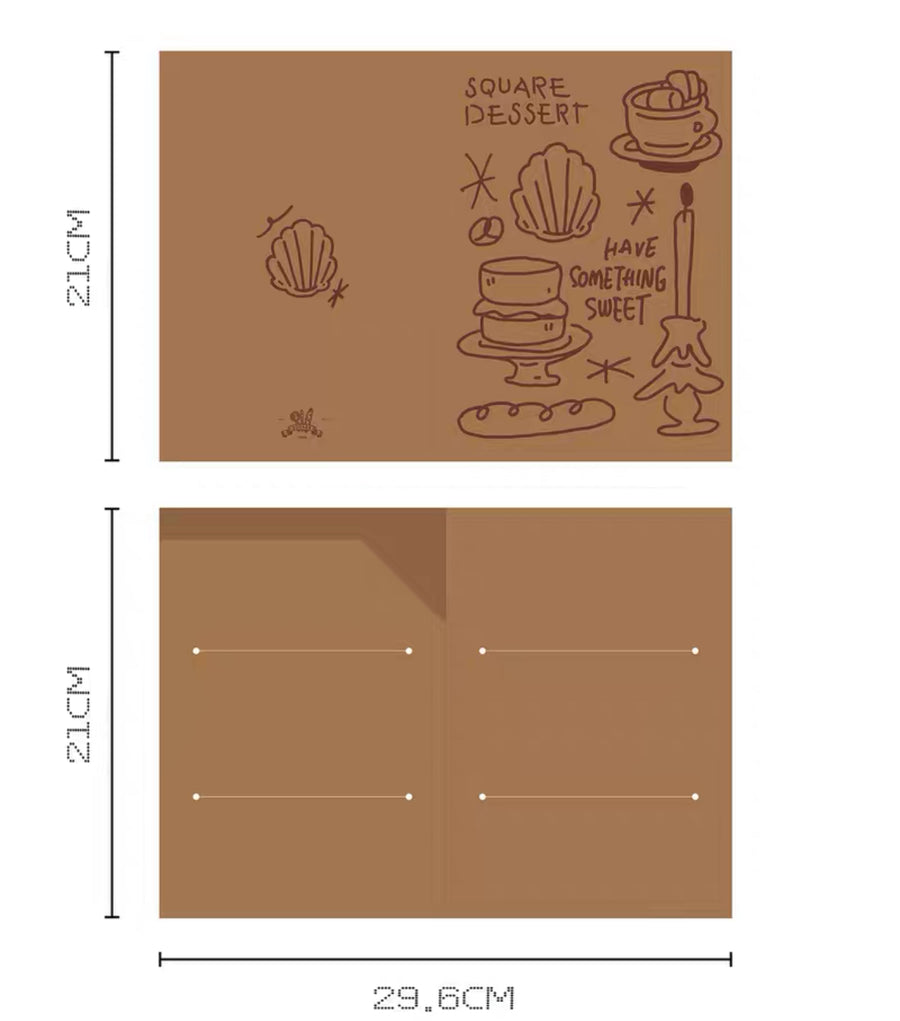 Square studio dessert series memo set