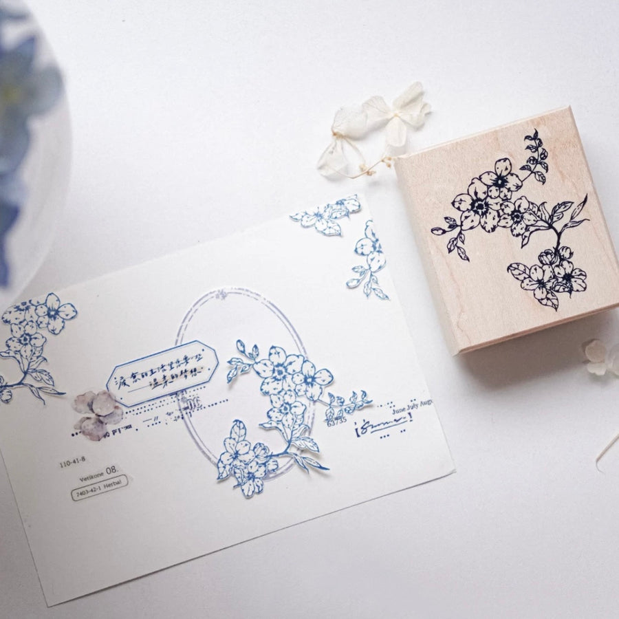 Jennyuanzi National Style Blue and White Series rubber stamps