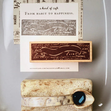 A kind of café 什物 Poetry Ribbon Rubber Stamps