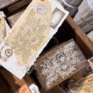 Loidesign Starry Stars dyed wood Stamp - Rose bouquet