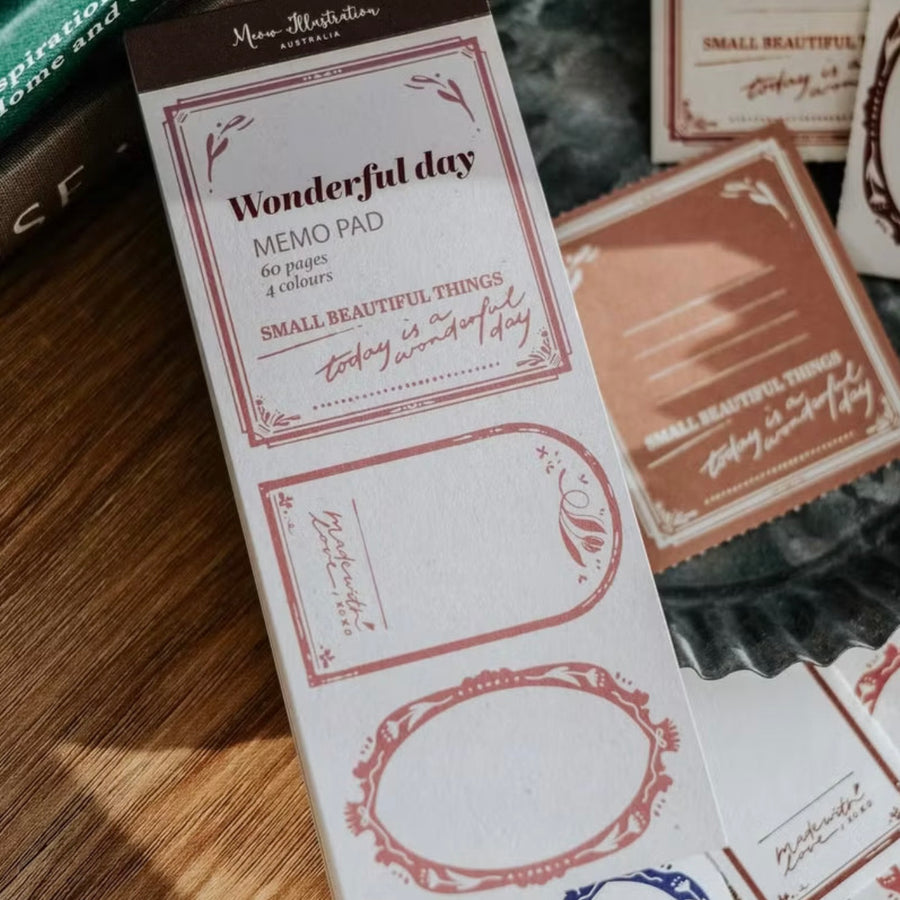 Meow Illustration Wonderful Day Notepad