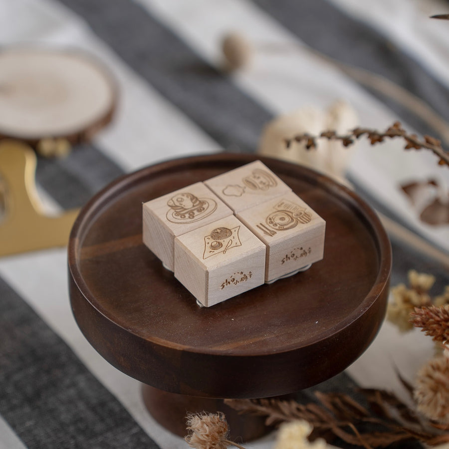 Shō Littlehappiness rubber stamp set - tea time