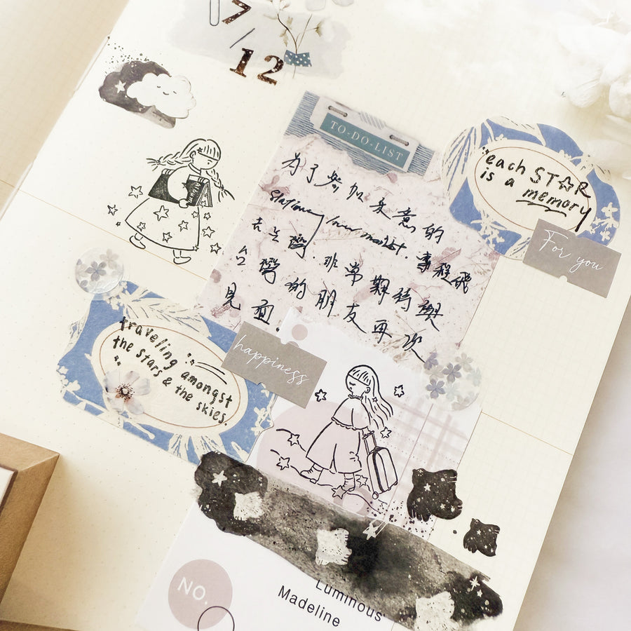 Journal pages x rabch.jpg rubber stamps - Starry Voyage