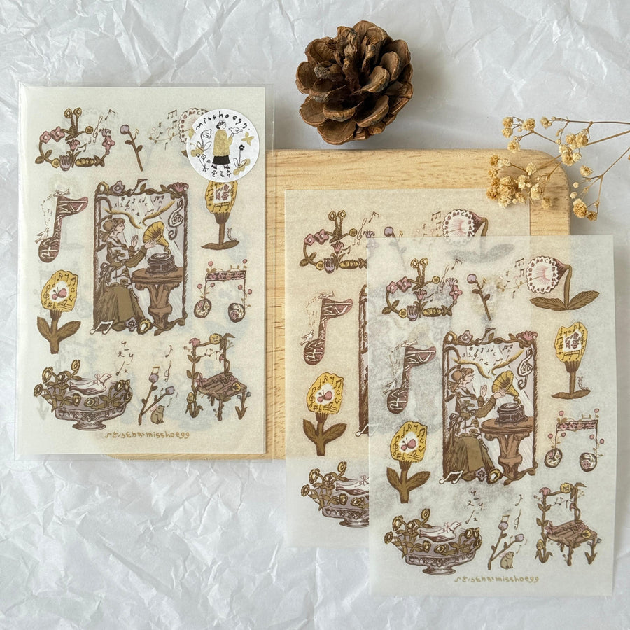 Misshoegg Melodies of Flower print on stickers (2/sheet)