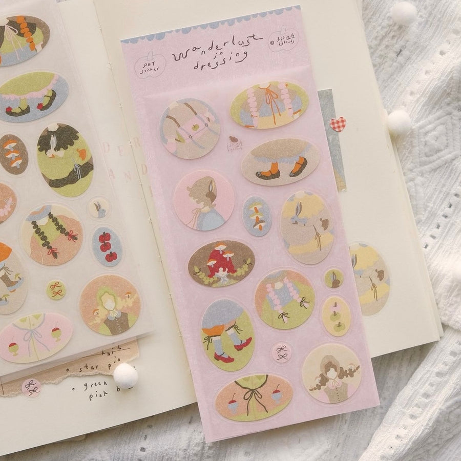 Bighands pet sticker set - wanderlust in dressing