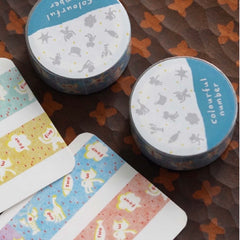 Sycolexxx Ugly Cats Colourful Number Washi Tape