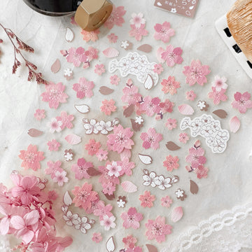 Clothes•Pin Sakura pink foil sticker - 03