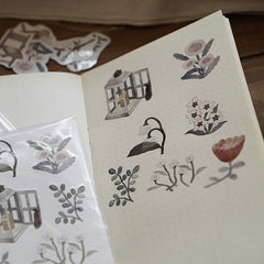 Ivysnow flower garden print on sticker