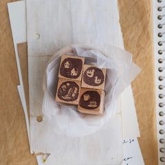 Kurukynki Nonchalant - mini Rubber Stamps