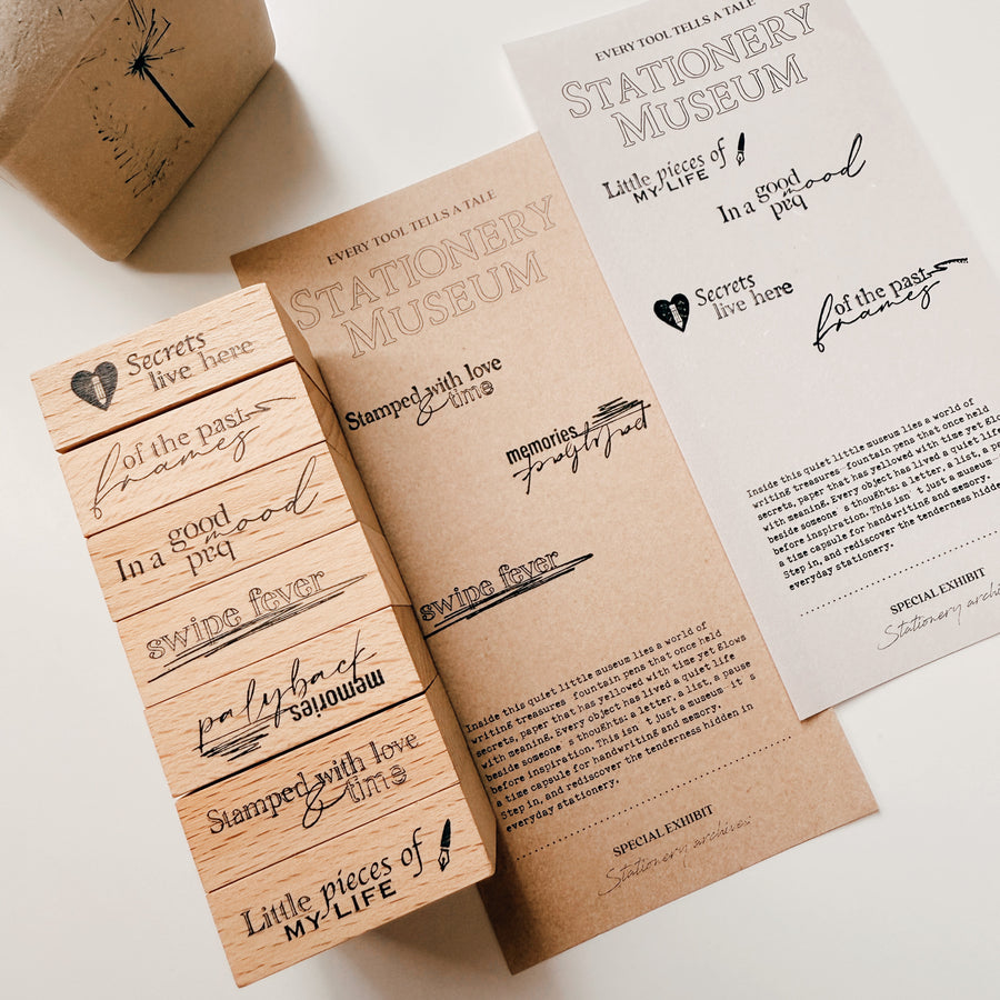 Journal Pages《moments II》words Rubber Stamps