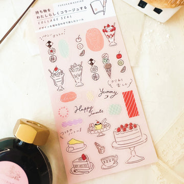 Furukawashiko Paper Planner clear sticker sheet - dessert