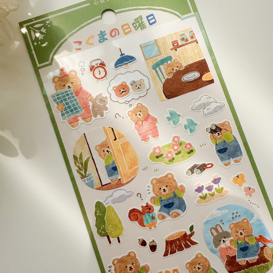 Mind Wave die cut sticker - little bear’s sunday