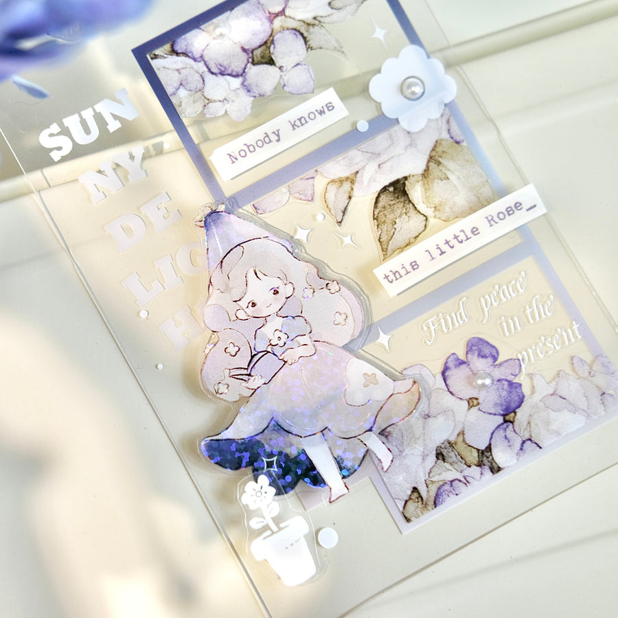 Freckles Tea Vol. 4 little flower fairy galaxy foil sticker roll