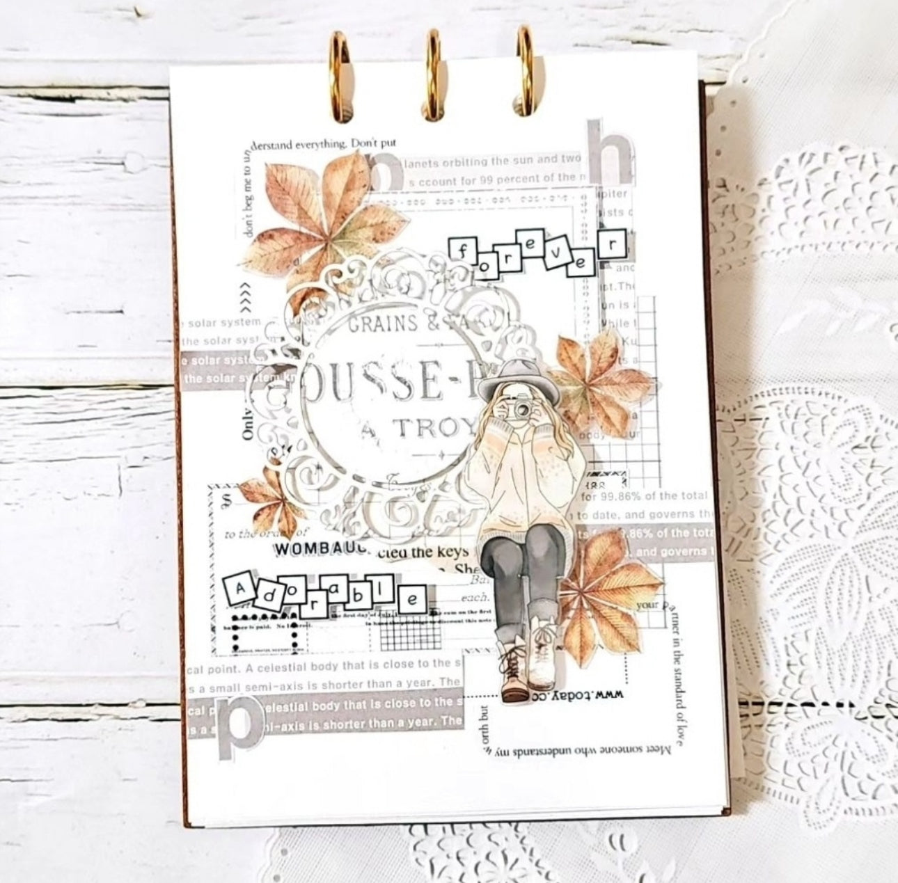 Ggaggong fallen leaves sticker – journalpages