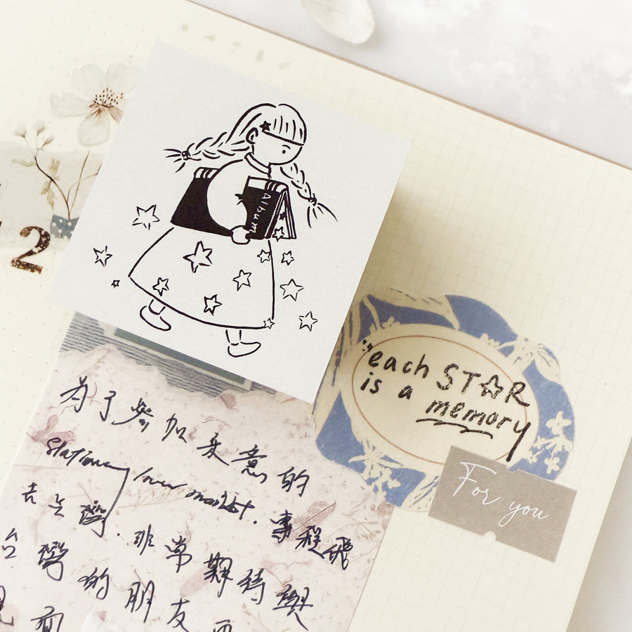 Journal pages x rabch.jpg rubber stamps - Starry Voyage