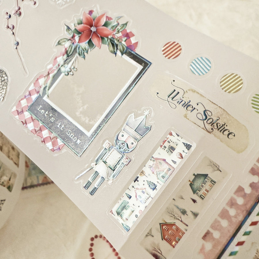 Journal Pages kiss-cut Mother-of-pearl crystal tape - winter wonderland