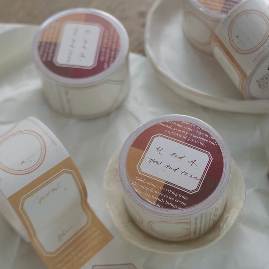 Mr Eggplants now and then paper note tape