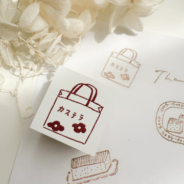 Hankodori original rubber stamp - paper bag