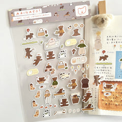 Ranmyu Matte film stickers - Brown Bear's Picnic