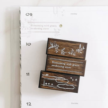 loidesign x somesortoffern x T.O.P Bridal Wreath rubber stamp set