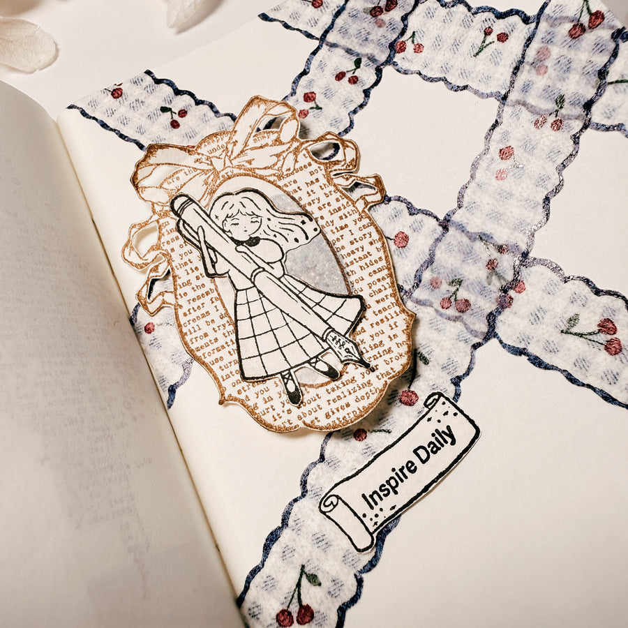 Stationerylovermarket x Journal Pages The Girl Who Writes stamp set