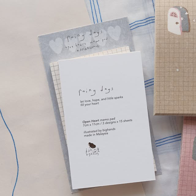 Bighands memo pad - Rainy Days