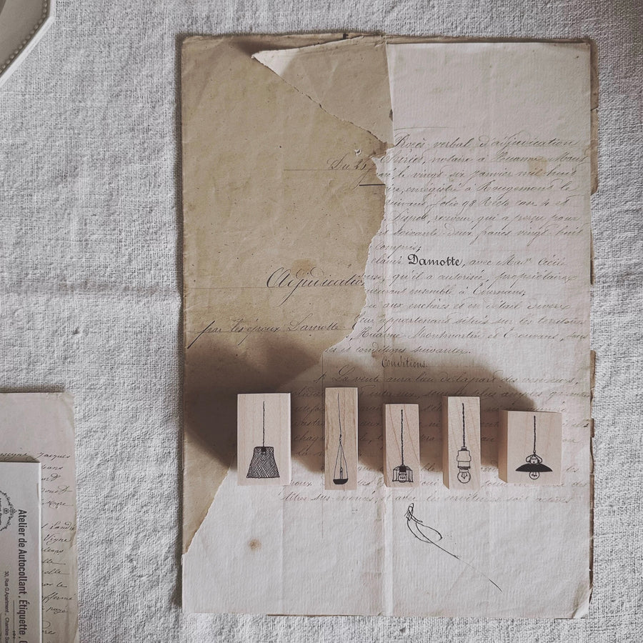 Penny.FEI rubber stamps - vintage lights