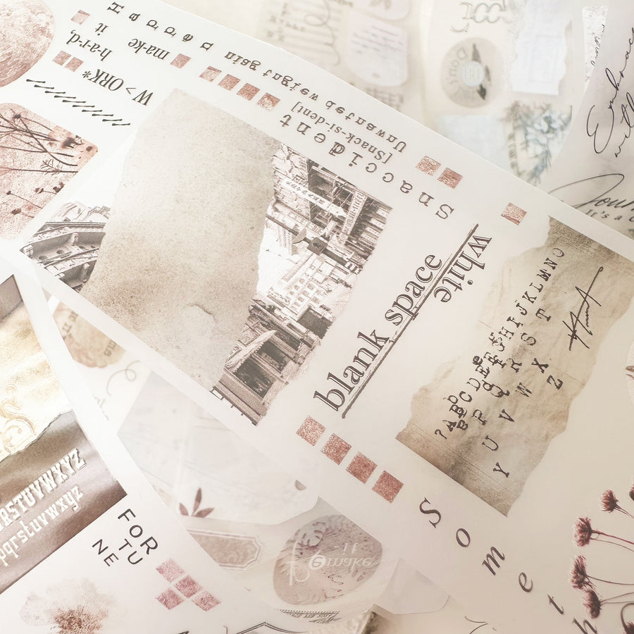 ( Pre-order) Journal Pages “To Be Continous” die cut washi tape, washi tape & pet tape