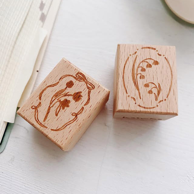 Hair.mo ~ Flower Appearance Candy Wooden rubber stamps