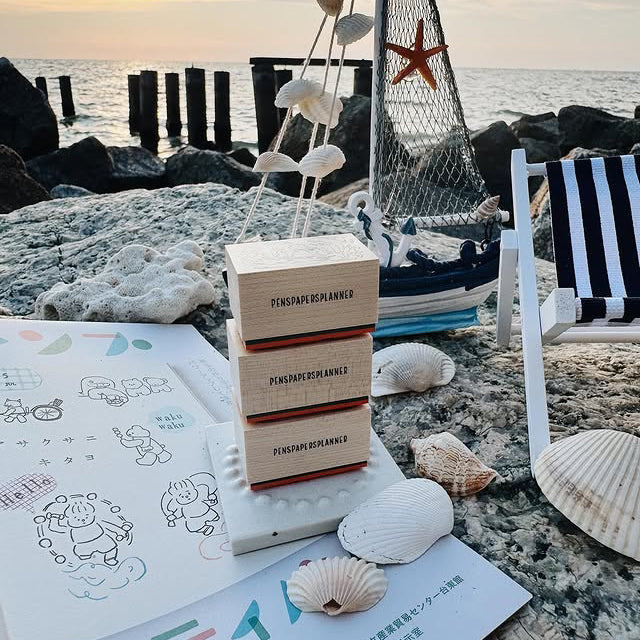 Penspapersplanner rubber Stamps - Twirl in the Tides (Dolphin girl)