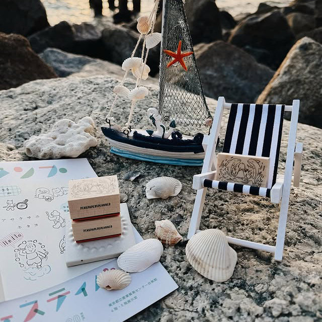 Penspapersplanner rubber Stamps - Twirl in the Tides (Dolphin girl)