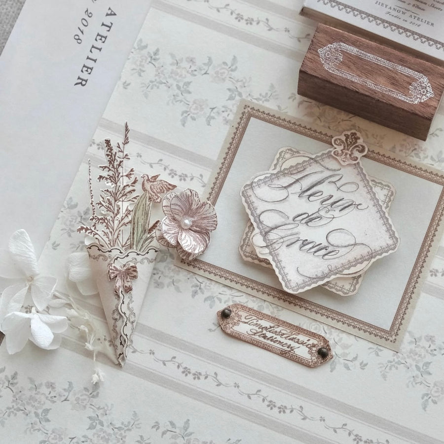 Jieyanow Atelier Fleur de Grace Quill Note pads