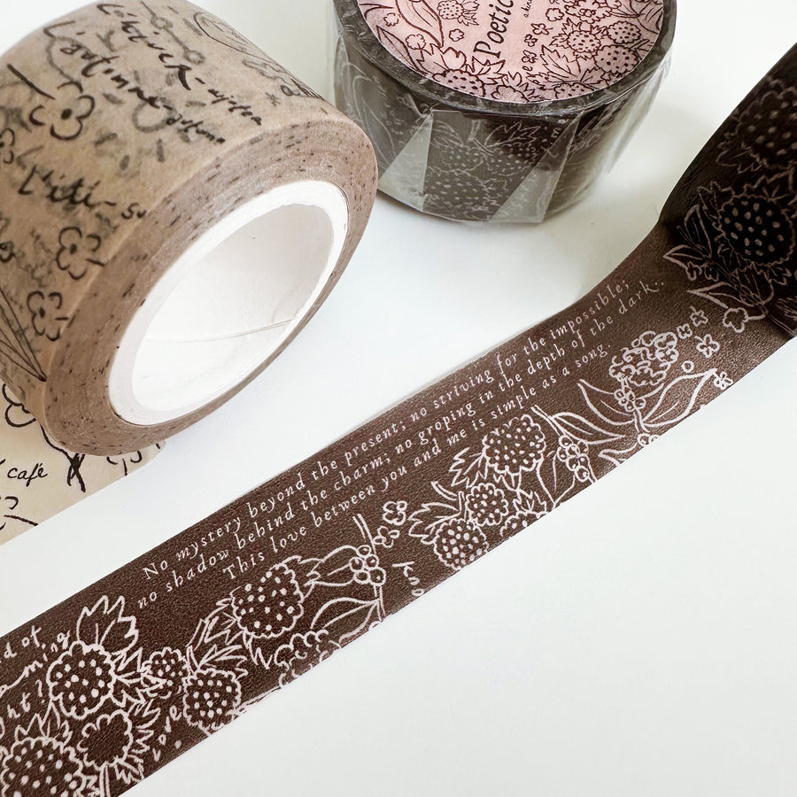 A kind of café 什物 PoeticSketch & Flower Doodle limited edition washi tape