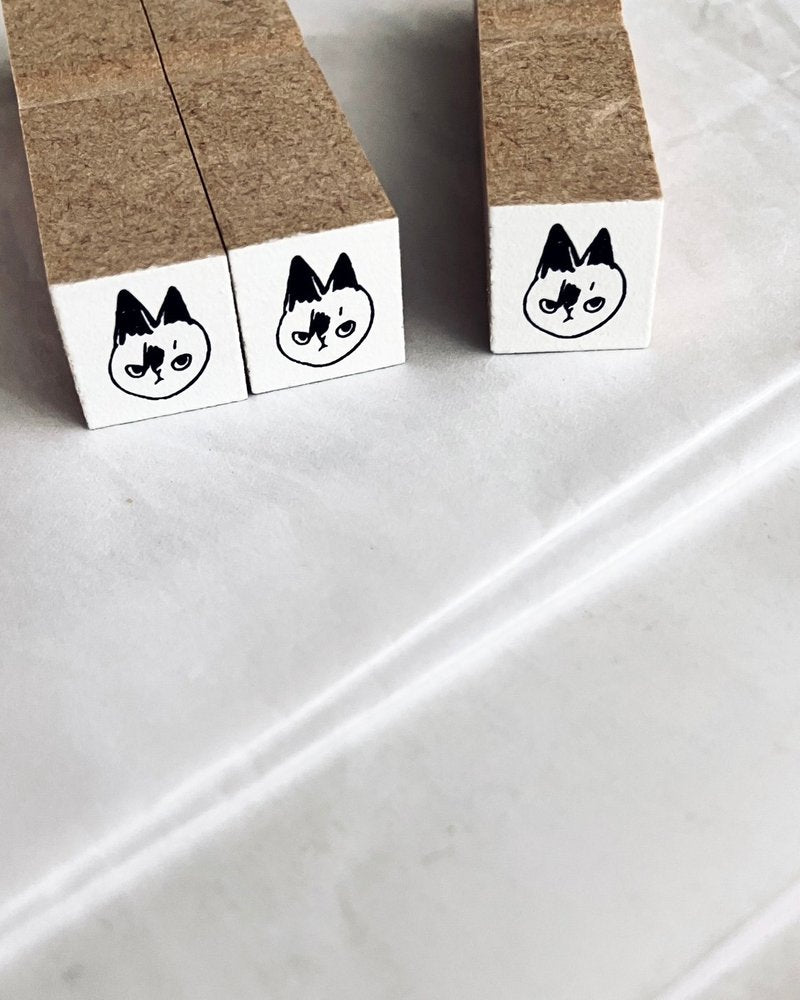 somesortoffern NEKO NEKO! Little black cat rubber stamps（long handle)