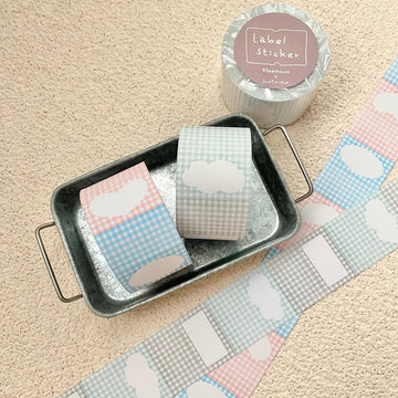 63penhouse x hairmo Gingham Frame Label Sticker Roll