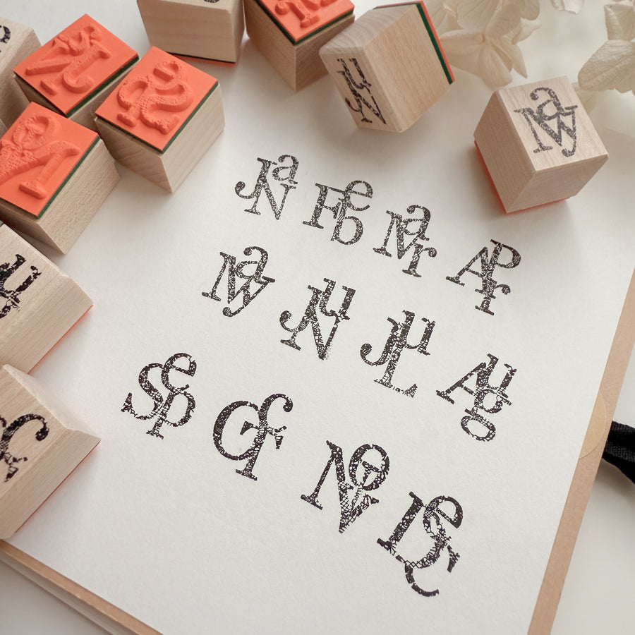 Journal pages rubber stamp set - month whispers