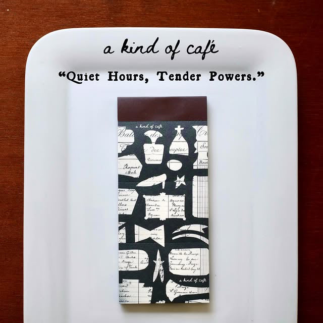 A kind of café 什物 Three-Split Notepad - Vintage Script
