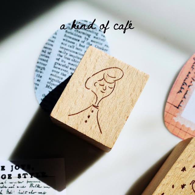 A kind of café 什物 Mademoiselles Series Wooden Stamps | Full Set 5 Designs
