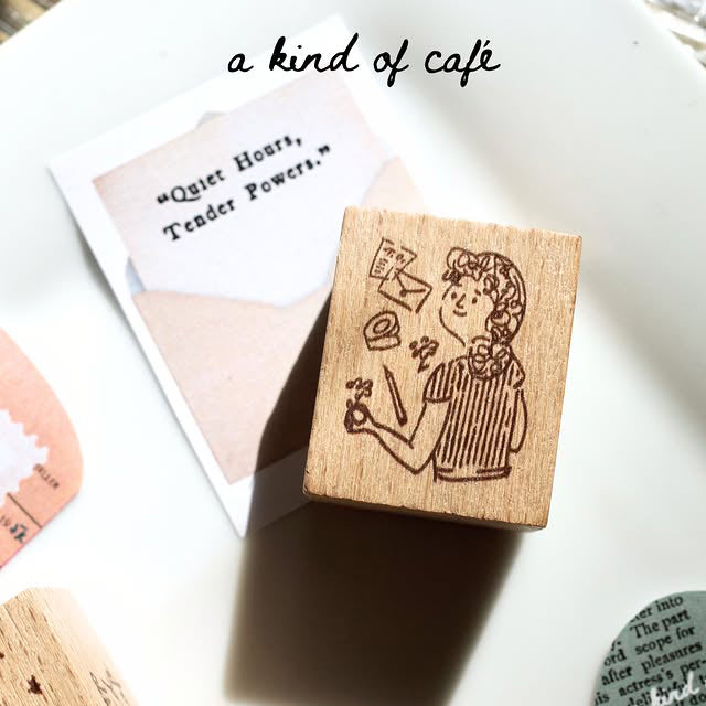 A kind of café 什物 Mademoiselles Series Wooden Stamps | Full Set 5 Designs