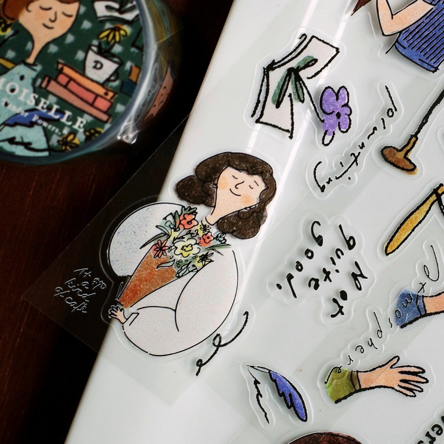 A kind of café 什物 Mademoiselle Kissing-Cut PET
